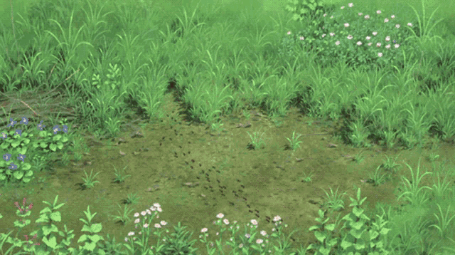 a girl in a pink dress is kneeling in the grass