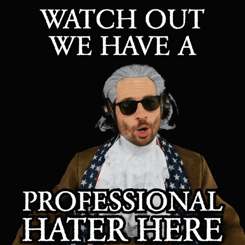 a poster that says watch out we have a professional hatter here