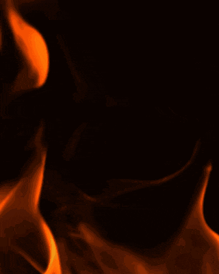 a neon sign that says 99 big mouth with flames in the background