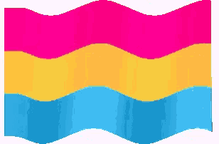 a pansexual flag is waving in the wind .