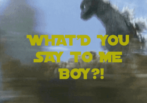 What You Say To Me Godzilla GIF - What You Say To Me Godzilla GIFs