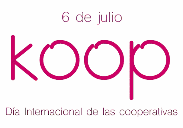 a pink logo that says koop in spanish