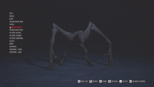 a screenshot of a video game shows a monster with a red alert icon