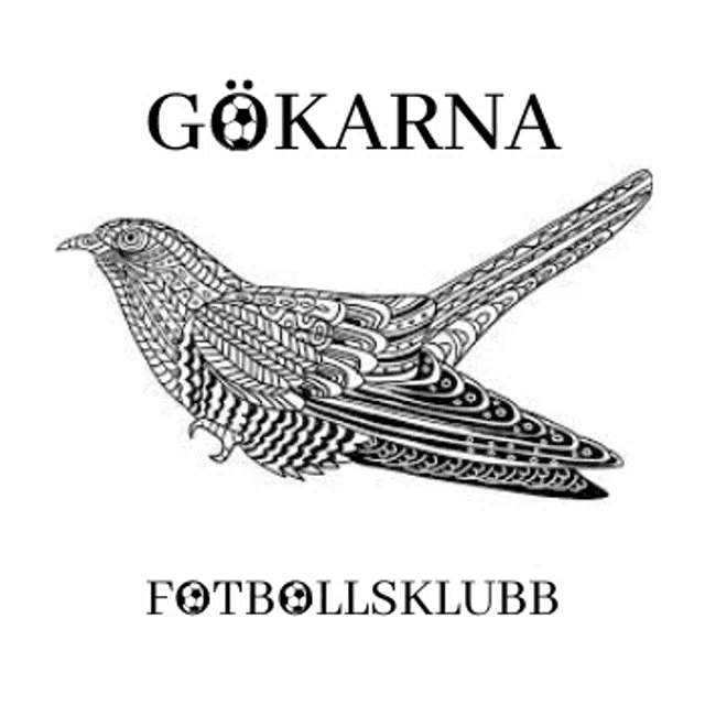 a black and white drawing of a bird with a long tail and the word gokarna .