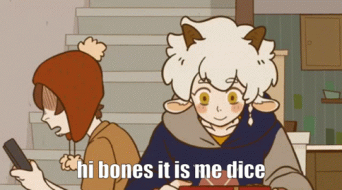 Dice And Bones Bones And Dice GIF - Dice And Bones Bones And Dice Hi Bones GIFs
