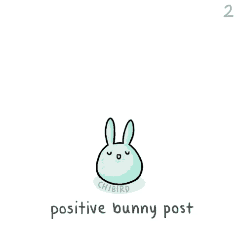 a cartoon of a bunny with a speech bubble that says " whenever you are struggling "