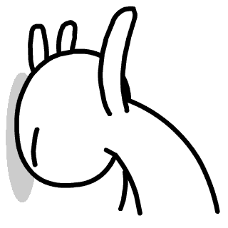 a black and white drawing of a person 's heart with a hand on it .