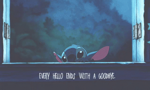 Stitch Bai Every Hello Ends With A Goodbye GIF - Stitch Bai Every Hello Ends With A Goodbye Bye GIFs