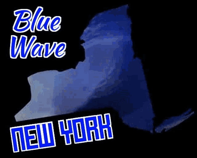 a picture of a blue wave in new york .