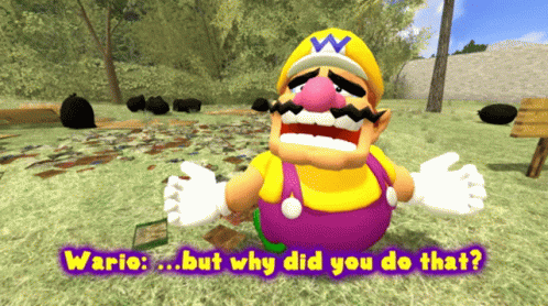 Smg4 Wario GIF - Smg4 Wario But Why Did You Do That GIFs