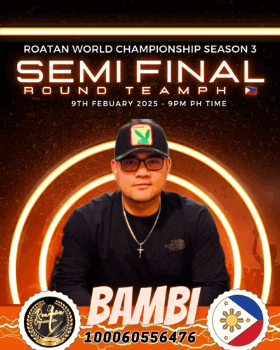 a poster for the roatan world championship season 3 semifinal round