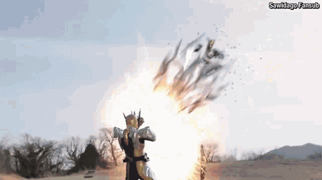 Metal Rising Impact Explosion GIF
