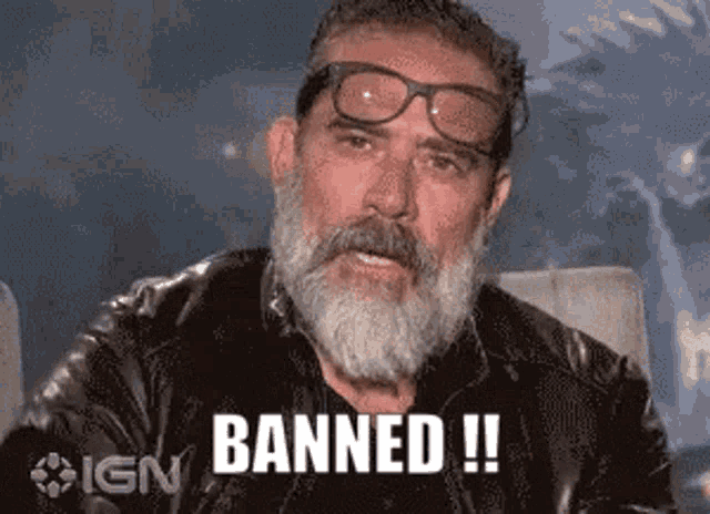 Negan Banned Ban GIF - Negan Banned Ban Negan GIFs