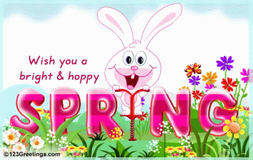 Spring Bright And Hoppy GIF - Spring Bright And Hoppy Bunny GIFs