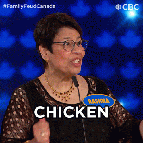 Chicken Rashna GIF - Chicken Rashna Family Feud Canada GIFs