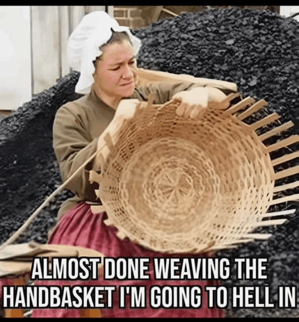 Hell In A Handbasket Going To Hell GIF - Hell In A Handbasket Hell Going To Hell GIFs