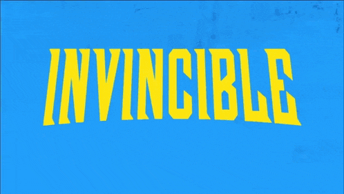 the word invin is on a blue background