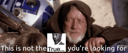 a man with a beard says " this is not the true you re looking for "