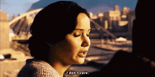a woman is crying and saying `` i don 't care '' .