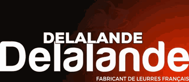 a red and black logo for delalande