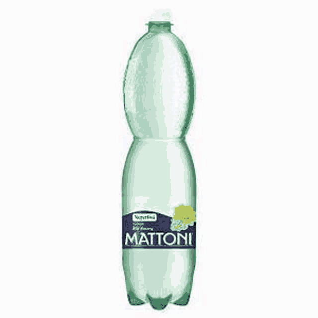 a bottle of mattoni grape flavored water with a white cap .