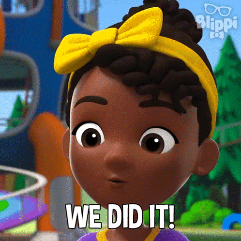 We Did It Meekah GIF - We Did It Meekah Blippi Wonders - Educational Cartoons For Kids GIFs