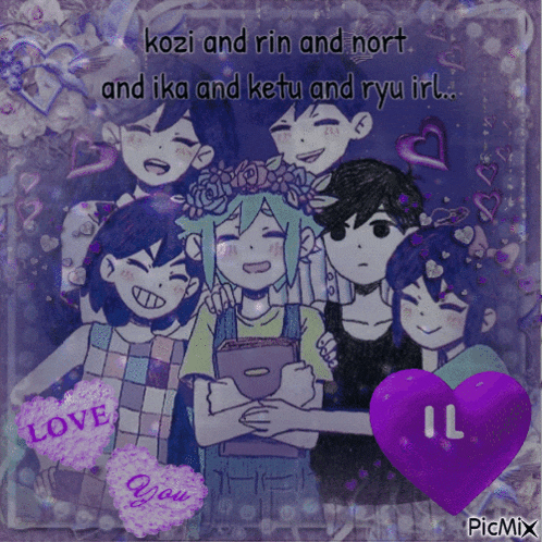 a picture of a group of anime characters including kozi and rin and nort and ika and ketu and ryu iri