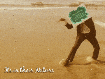 a person laying on their back on a beach with a sign that says waterlands