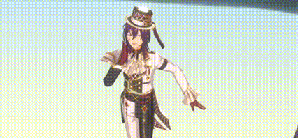 a 3d rendering of a person wearing a top hat and holding a sword .