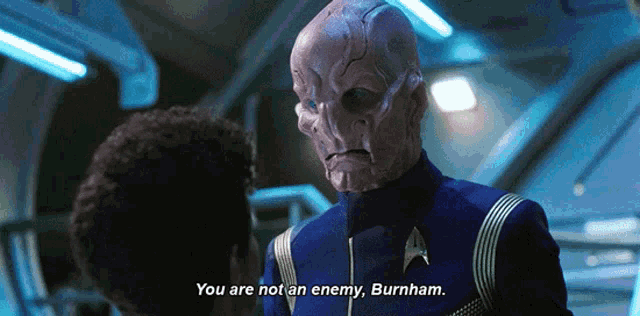 You Are Not An Enemy Burnham You Are A Proven Predator GIF - You Are Not An Enemy Burnham You Are A Proven Predator Commander Saru GIFs
