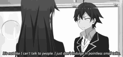 a black and white cartoon of a boy and a girl talking