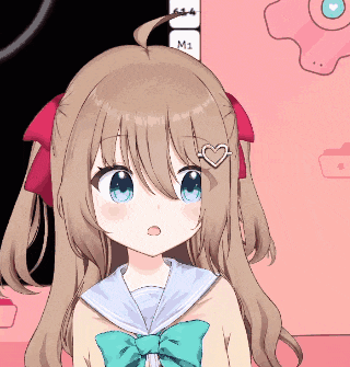 a girl with brown hair and blue eyes has a heart on her head