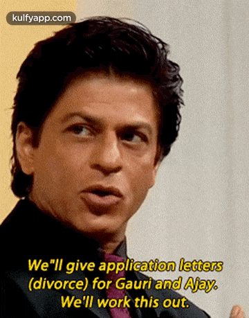 a man in a suit and tie says we 'll give application letters ( divorce ) for gaur and ajay .