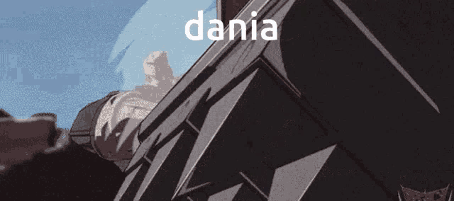 a cartoon drawing of a robot with the word dania written on it .