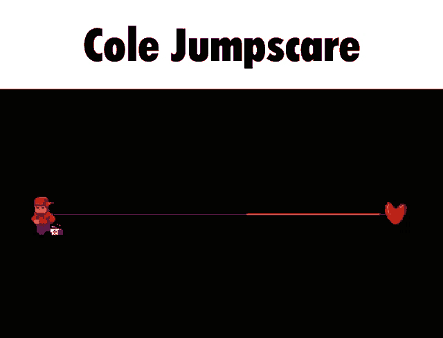 a poster for cole jumpscare shows a pixelated image