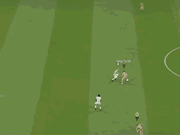 a soccer game is being played on a field that has the goon xl written on it