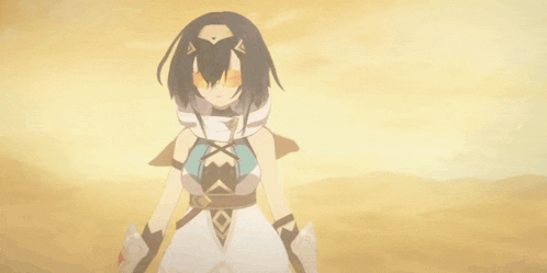 a girl in a white dress is holding a gun in her hand