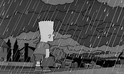 Sadness Rain GIF - Sadness Rain The Simpsons GIFs