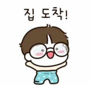 a cartoon of a boy wearing glasses and blue polka dot shorts