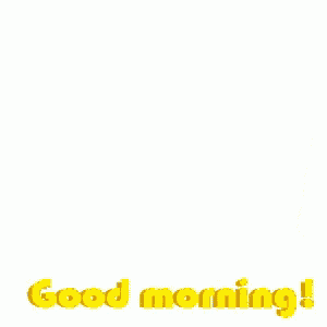 a black cat with the words " good morning " behind it