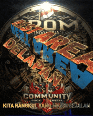 a poster for a community rock metal event