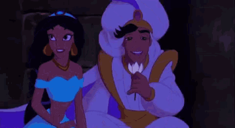 jasmine and aladdin from the disney movie aladdin