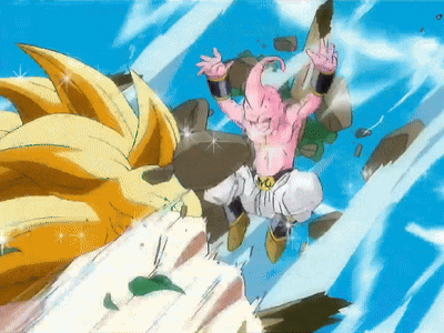 a cartoon character is flying through the air with a yellow tail behind him