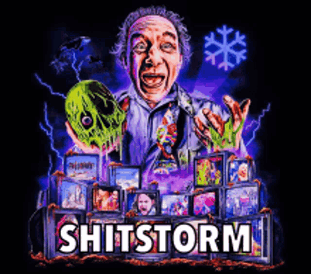 a poster for a movie called shitstorm