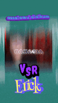 a poster that says vsr erick with a picture of a boy