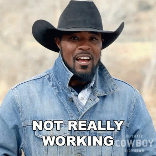 Not Really Working Jamon Turner GIF - Not Really Working Jamon Turner Ultimate Cowboy Showdown GIFs