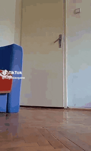 a tiktok video of a person standing in a doorway