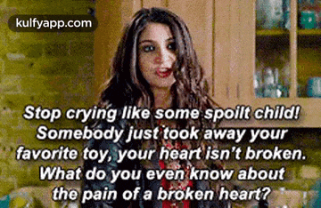 a woman is crying like a spoilt child . somebody just took away your favorite toy .