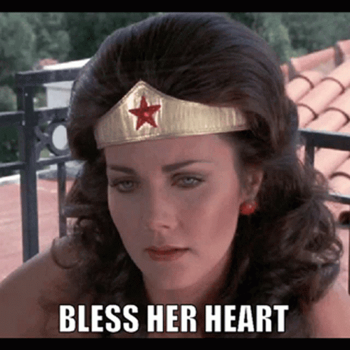 Wonder Woman Lynda Carter GIF - Wonder Woman Lynda Carter Bless Her Heart GIFs