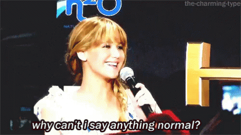 Why Can'T I Say Anything Normal? GIF - Jennifer Lawrence Why Cant I Say Anything Normal GIFs